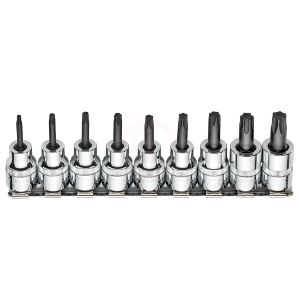 C18S-RT09  9 Piece 3/8" Drive TORX Socket Bit Set