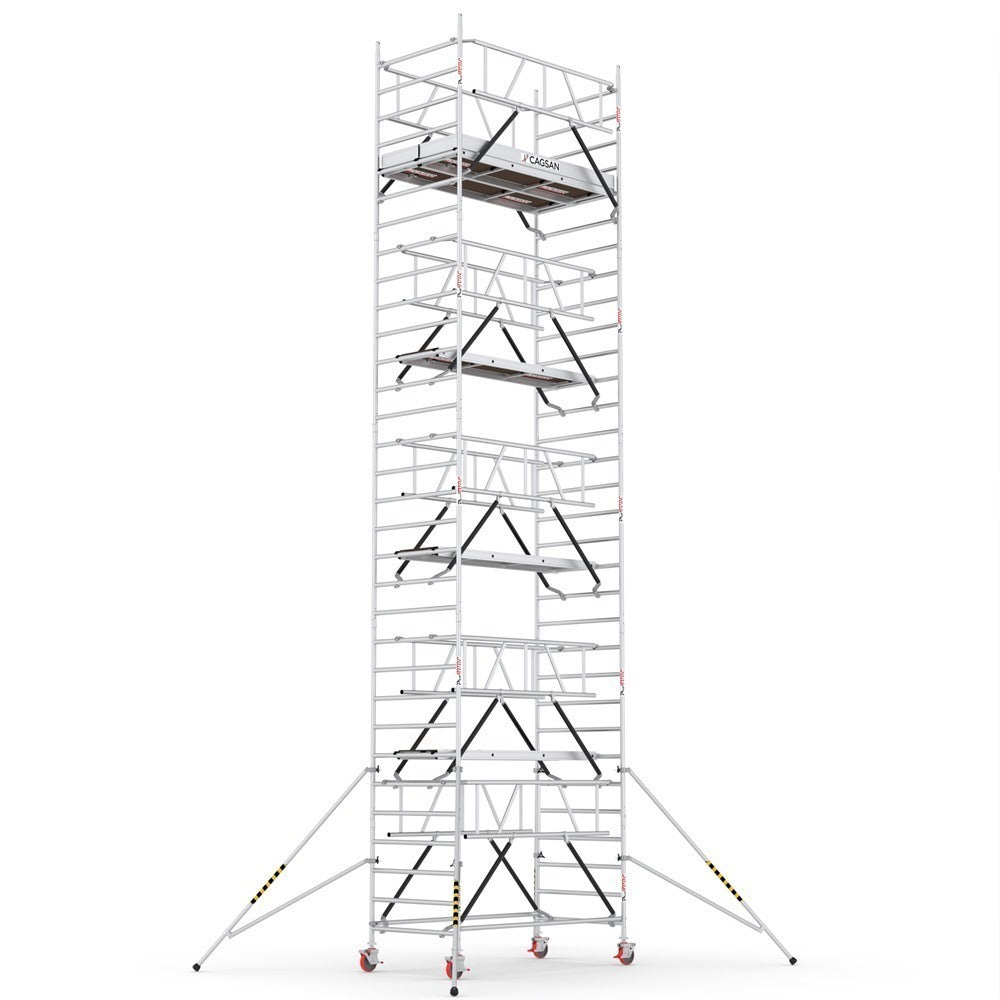 ProTUBE_LN_(240) - PROFESSIONAL ALUMINIUM SCAFFOLDINGS EN 1004   Platform H.   8.6 m.  10.6 m. Working Height  Aluminium Scaffolding