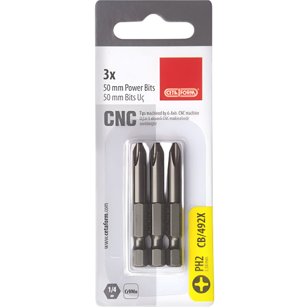 CB/491X  3 Piece 1/4" PHillips Bit - PH1x50 mm ( Display Packed )