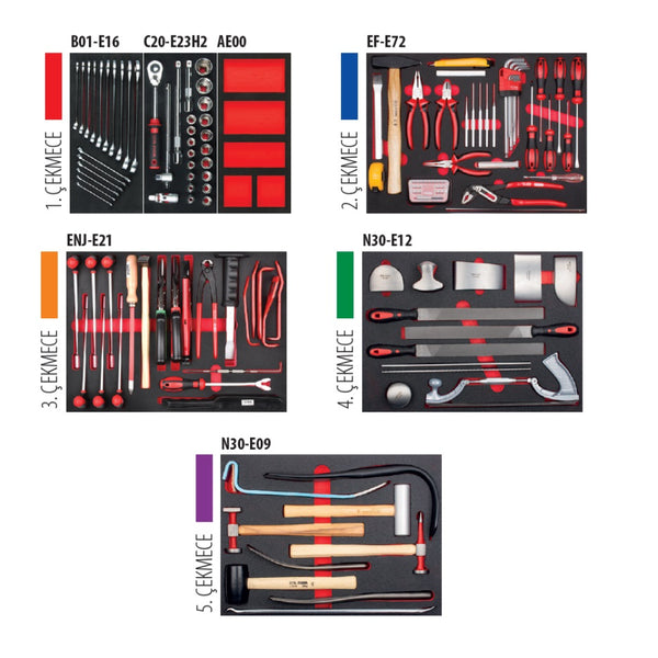 A50BR-153A01 153 Piece BODY REPAIR Automotive Tool Kit ( in A01-07)