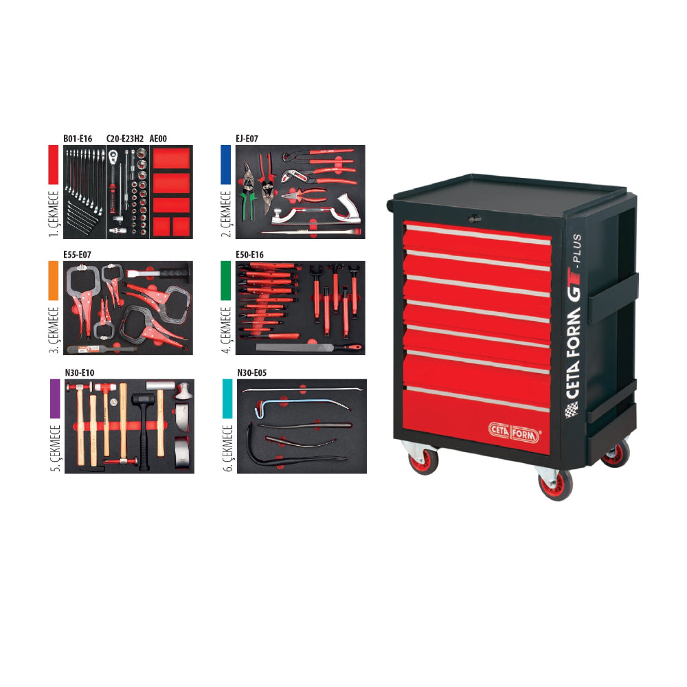 A50BR-84A01  84 Piece BODY REPAIR - ALUMUNIUM Automotive Tool Kit  in A01-08