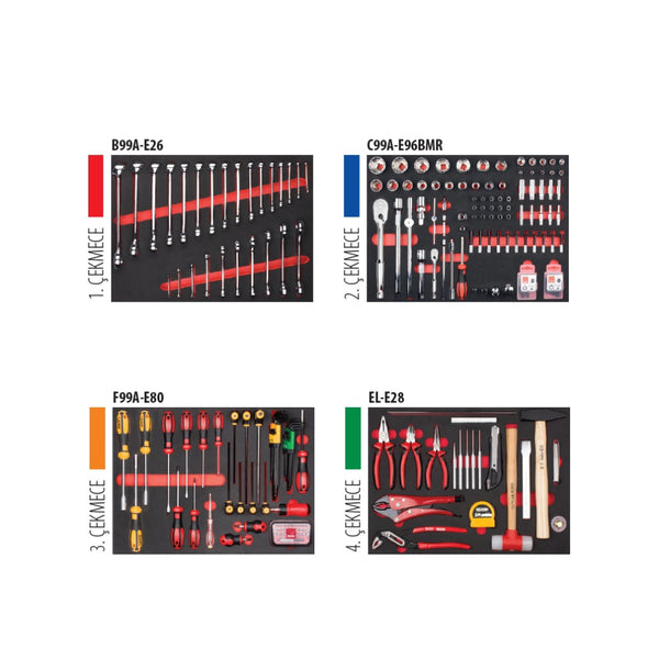 A50TK-230A01M  230 Piece MIDI- SAE General Purpose Tool Kit ( in A01M-06)