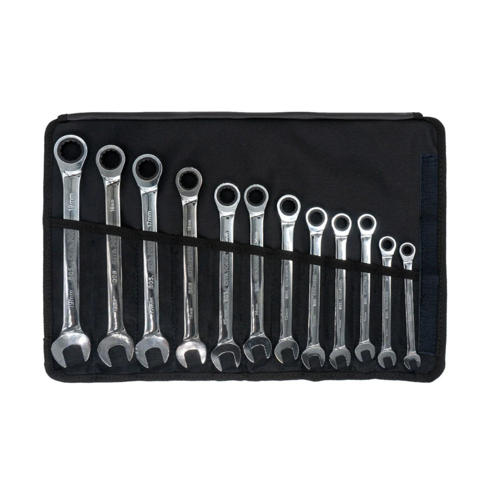 طقم مفتاح راتشة بلدى مشرشر 12 قطعة 8-19 مم كيتافورم تركى