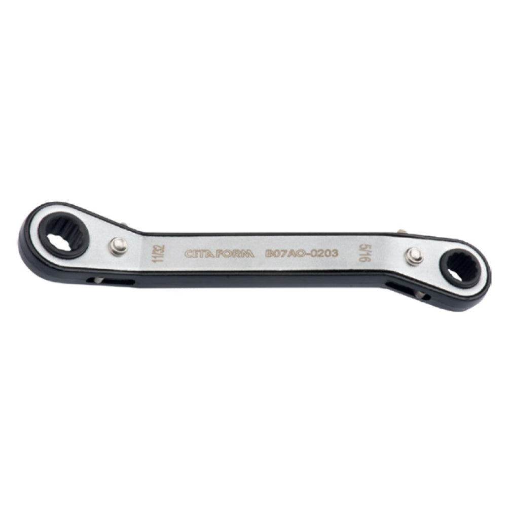 B07AO-0506  Ratcheting Ring Wrench  Offset  - 1/2بوصة  x9/16