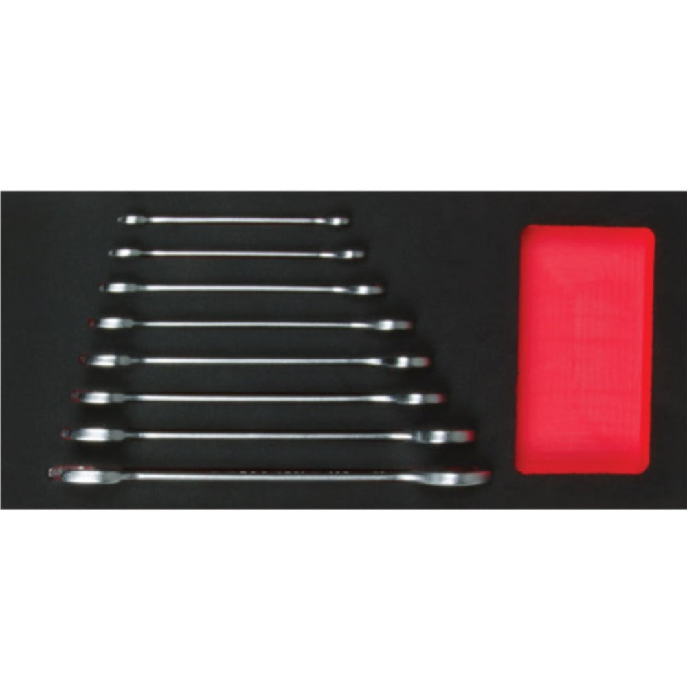 B09-E08  8 Piece Double Open End Wrench Set  Long ( in EVA)