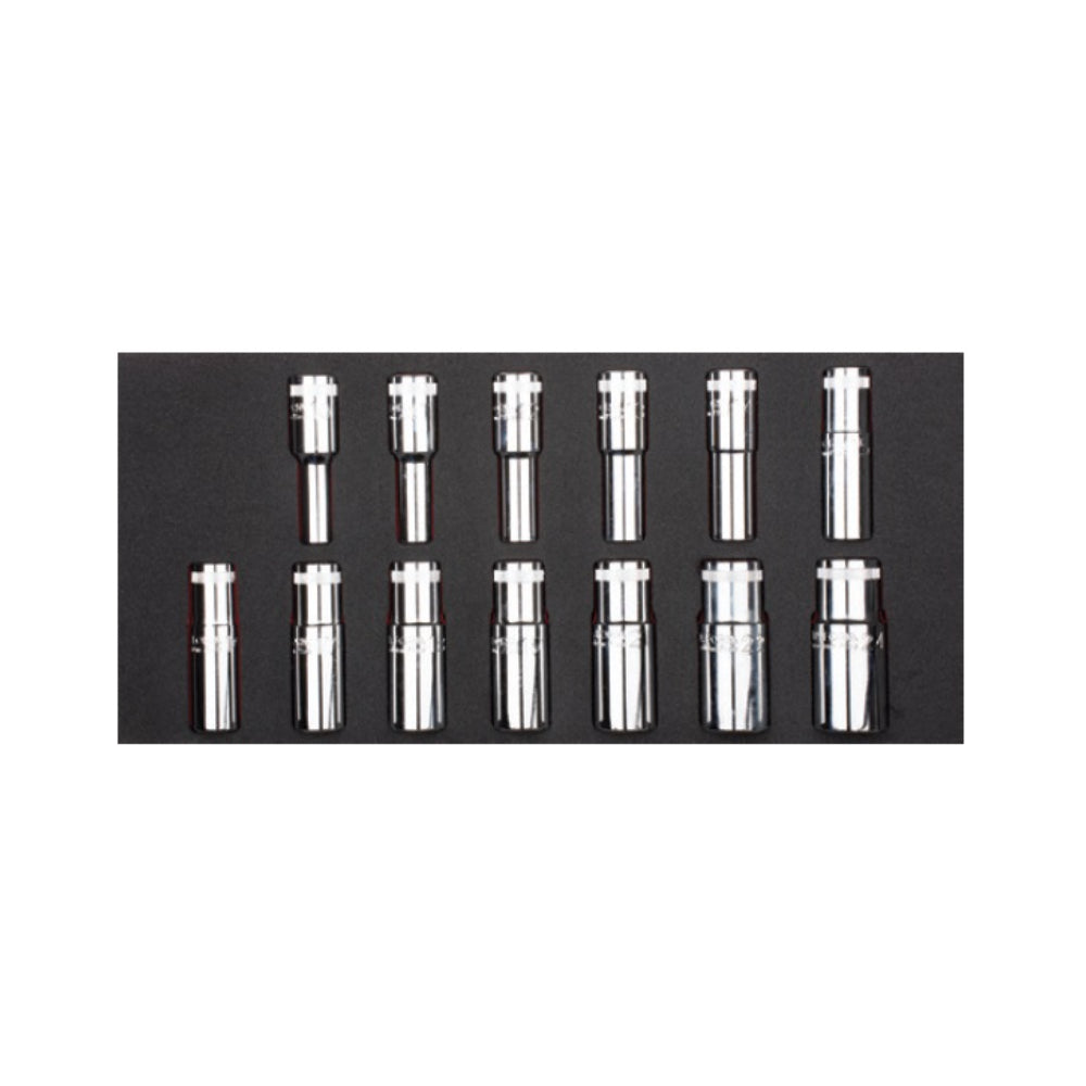 C24-E13H 13 Piece 1/2بوصة Drive 6-Point Deep Socket Set  in EVA