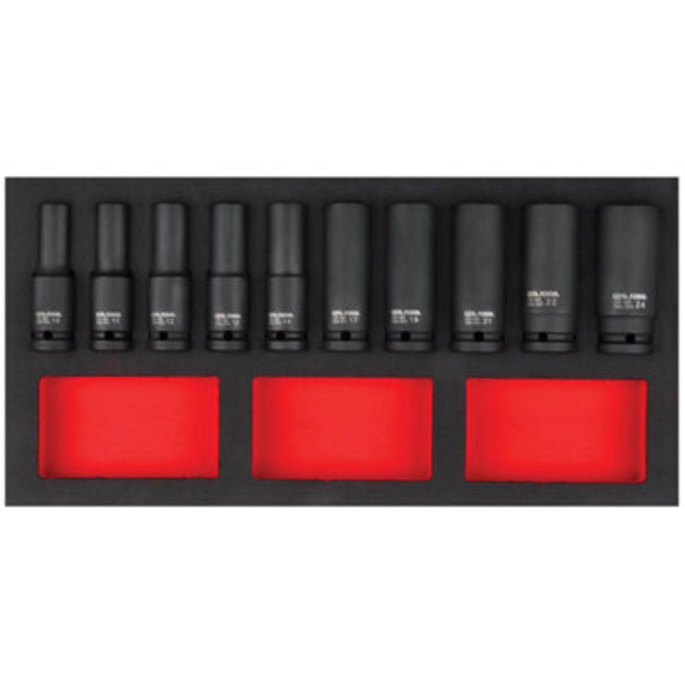 C64-E10/2 10 Piece 1/2بوصة  Impact Deep Socket Set