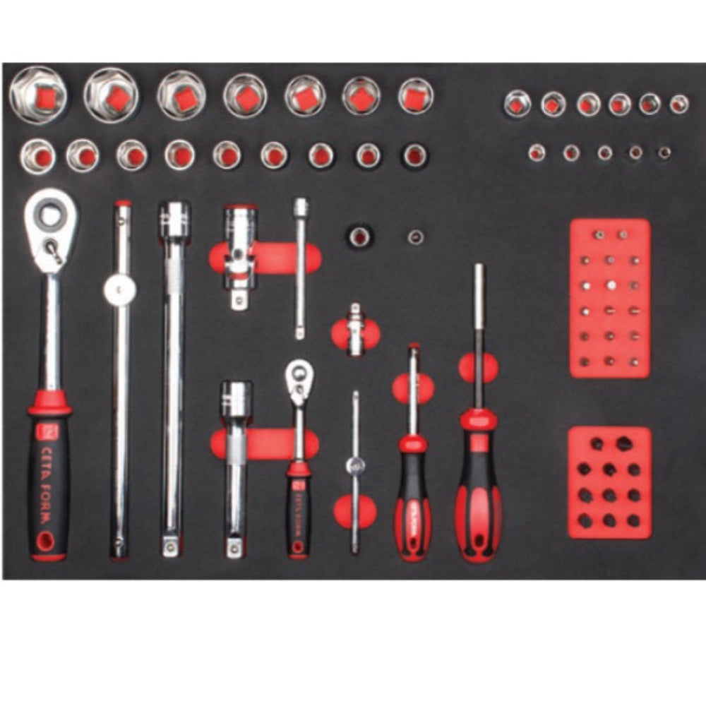 C99-E68H2  68 Piece 1/4  - 1/2بوصة   Drive 6-Point Socket Set  in EVA