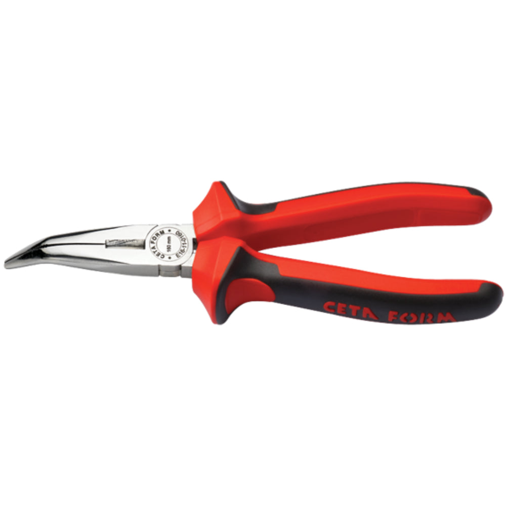 E16-11-0160 160 mm Bent Long Nose Pliers ( Chrome Finish/DuoTech Handles )