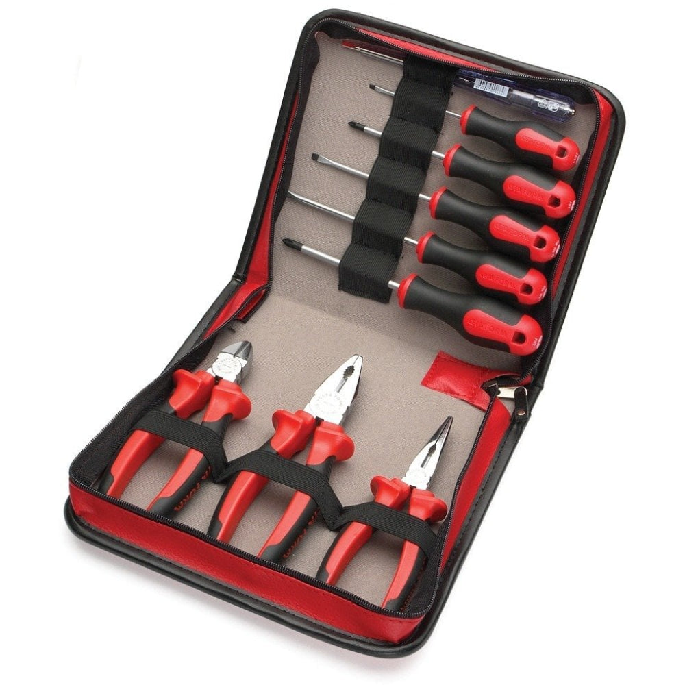 E99-41-W09PH  9 Piece Pliers and Screwdriver Set ( in Vinyl Wallet  with Phillips Screwdriver )
