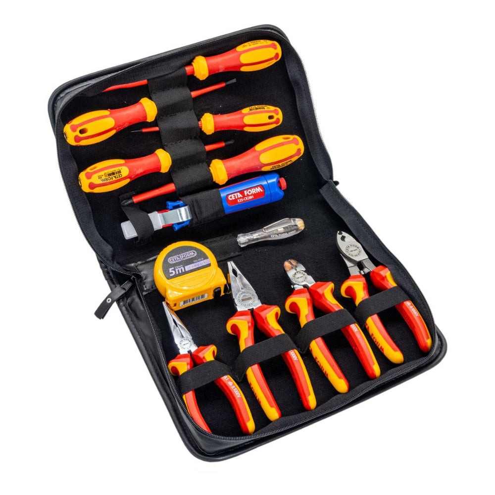 G99-18-W12PZ 12 Piece 1000V Pliers and Screwdriver Set  VDE-in Vinyl Wallet