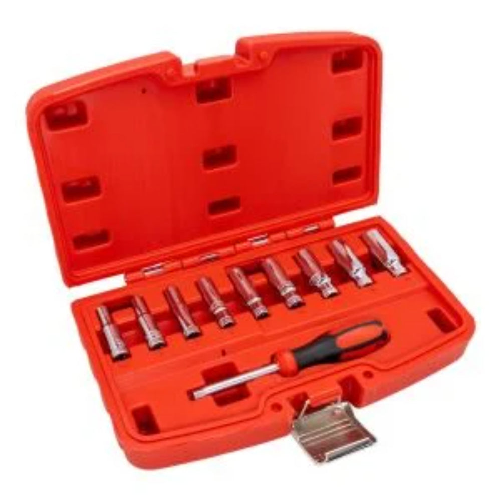 C04-10PH0 10 Piece 1/4" Drive 6-Point Deep Socket Set