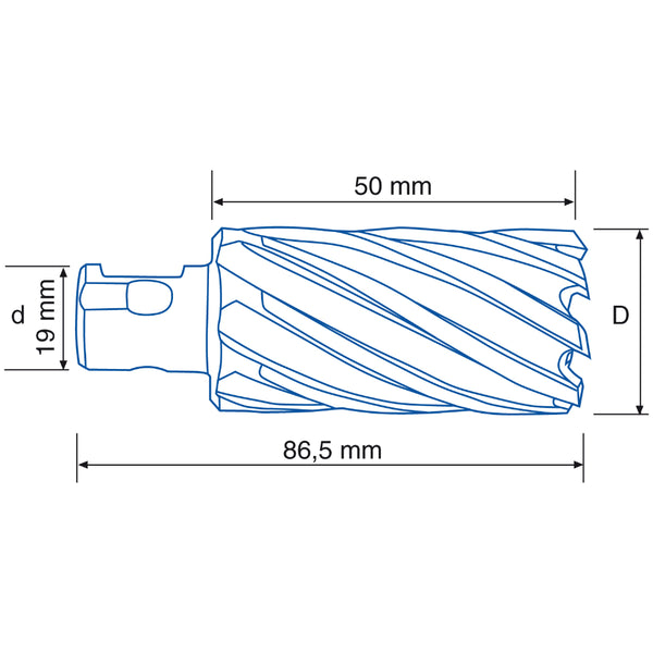 Ref 4061 HSS Universal MM 14 X 50 بنطة مغناطيسية