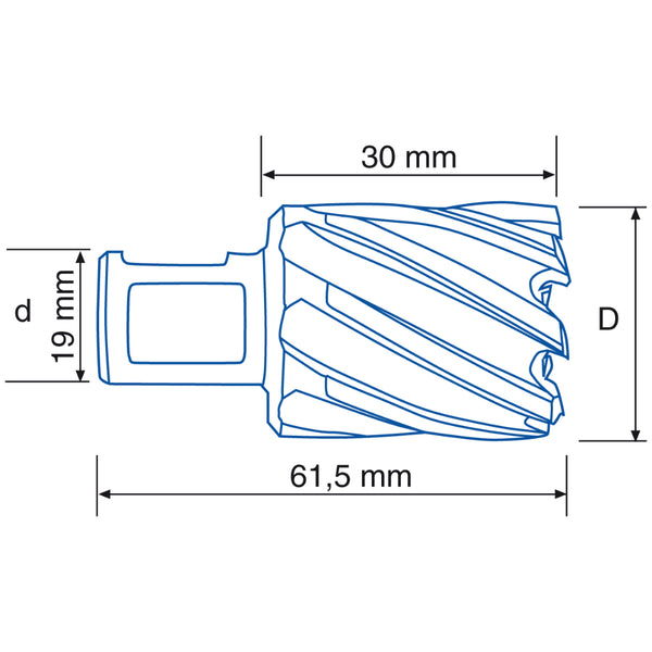 Ref 4060 HSS Universal MM 30 X 12 بنطة مغناطيسية