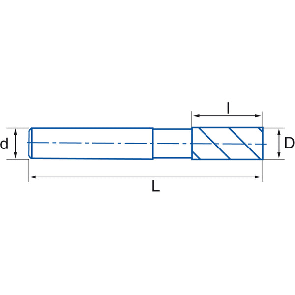 NZ LONG DIN844N CO HSS MILL 00mm-END 4606-08 Ref