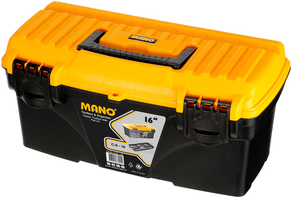 شنطة عدة بلاستيك 13 بوصة مقاس 320×165×136 مم ماركة مانو صناعة تركي