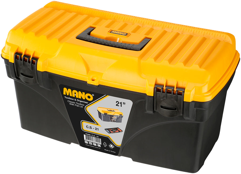 شنطة عدة بلاستيك 21 بوصة مقاس 535×291×280 مم ماركة مانو صناعة تركي