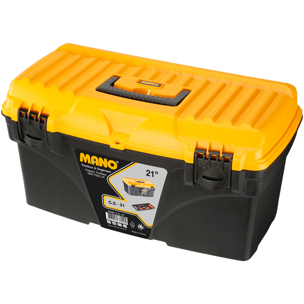 شنطة عدة بلاستيك 21 بوصة مقاس 535×291×280 مم ماركة مانو صناعة تركي