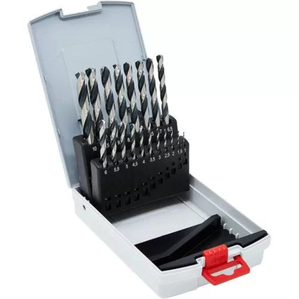 2608587013 Set of HSS-G 1-10 mm 19 Pcs  علبة بنط حدادى مسنونة 19 قطع من 1 مم الى 10 مم