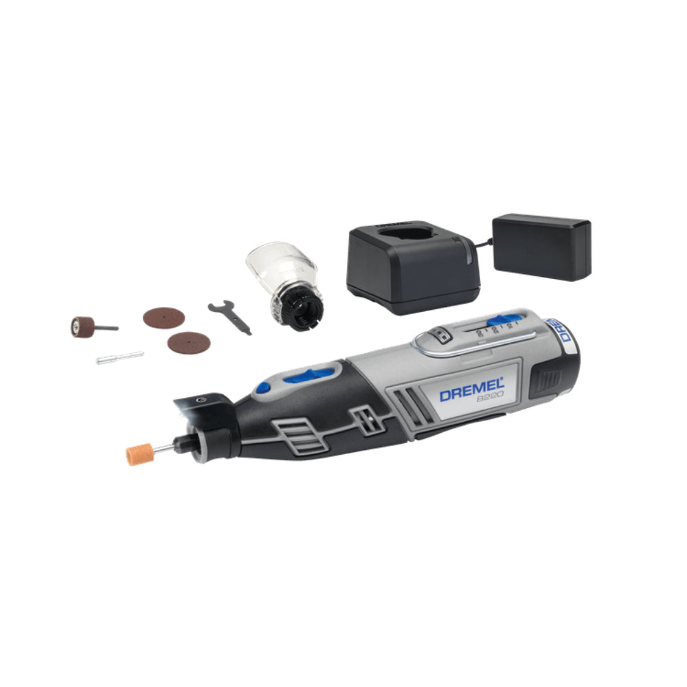 8710364079858 DREMEL 8220.2 Cordless Multi-Tool شنيور بطارية دريميل 12 فولت 8220.2 مع 5 قطع اكسسوار