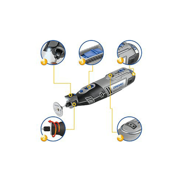 8710364079858 DREMEL 8220.2 Cordless Multi-Tool شنيور بطارية دريميل 12 فولت 8220.2 مع 5 قطع اكسسوار