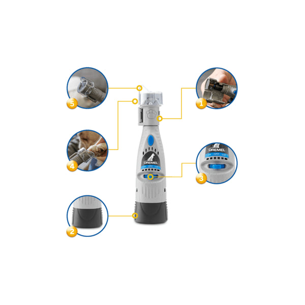 Dremel 7020 Pet Nail Grooming Kit شنيور درميل لتهذيب اظافر الحيوانات يعمل ببطاريه الكالين عدد 4 بطاريات 6 فولت