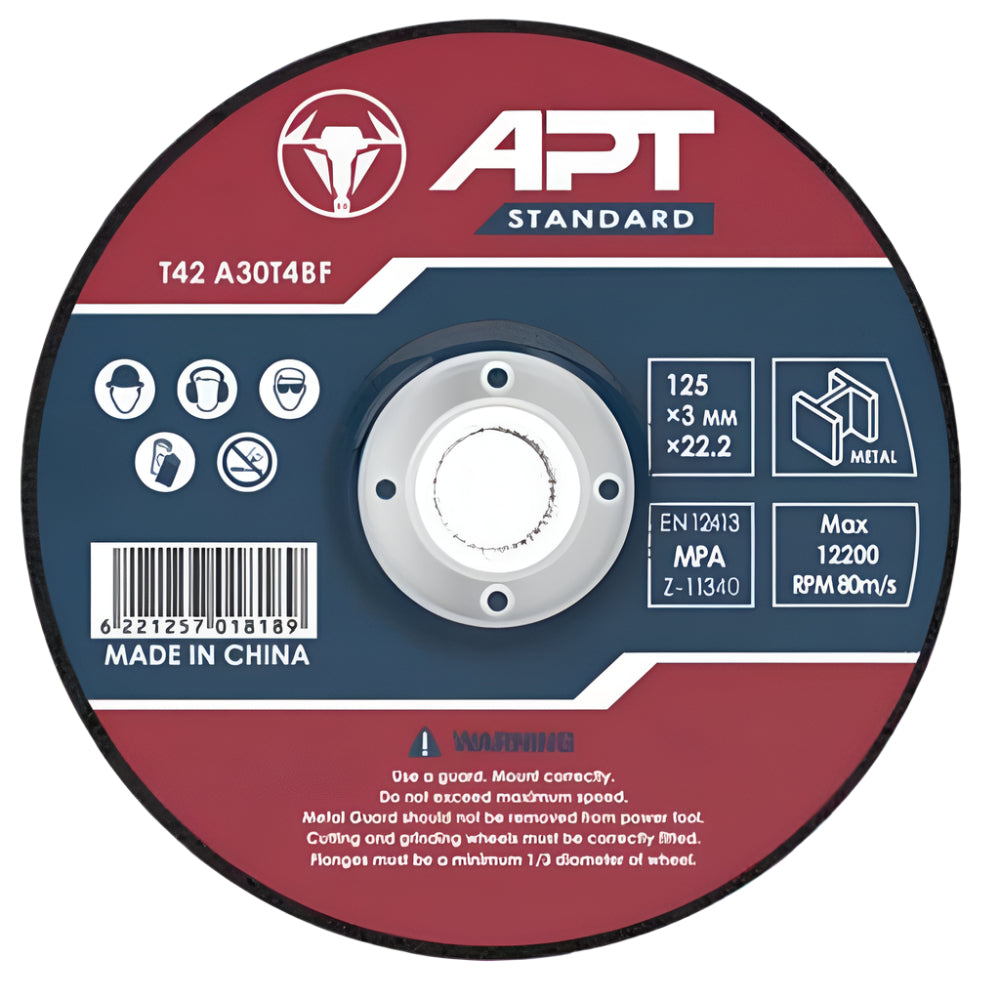 STANDARD  125x1.0 حجارة قطعية إنوكس & حديد 22.2×1.0×‏125 مم