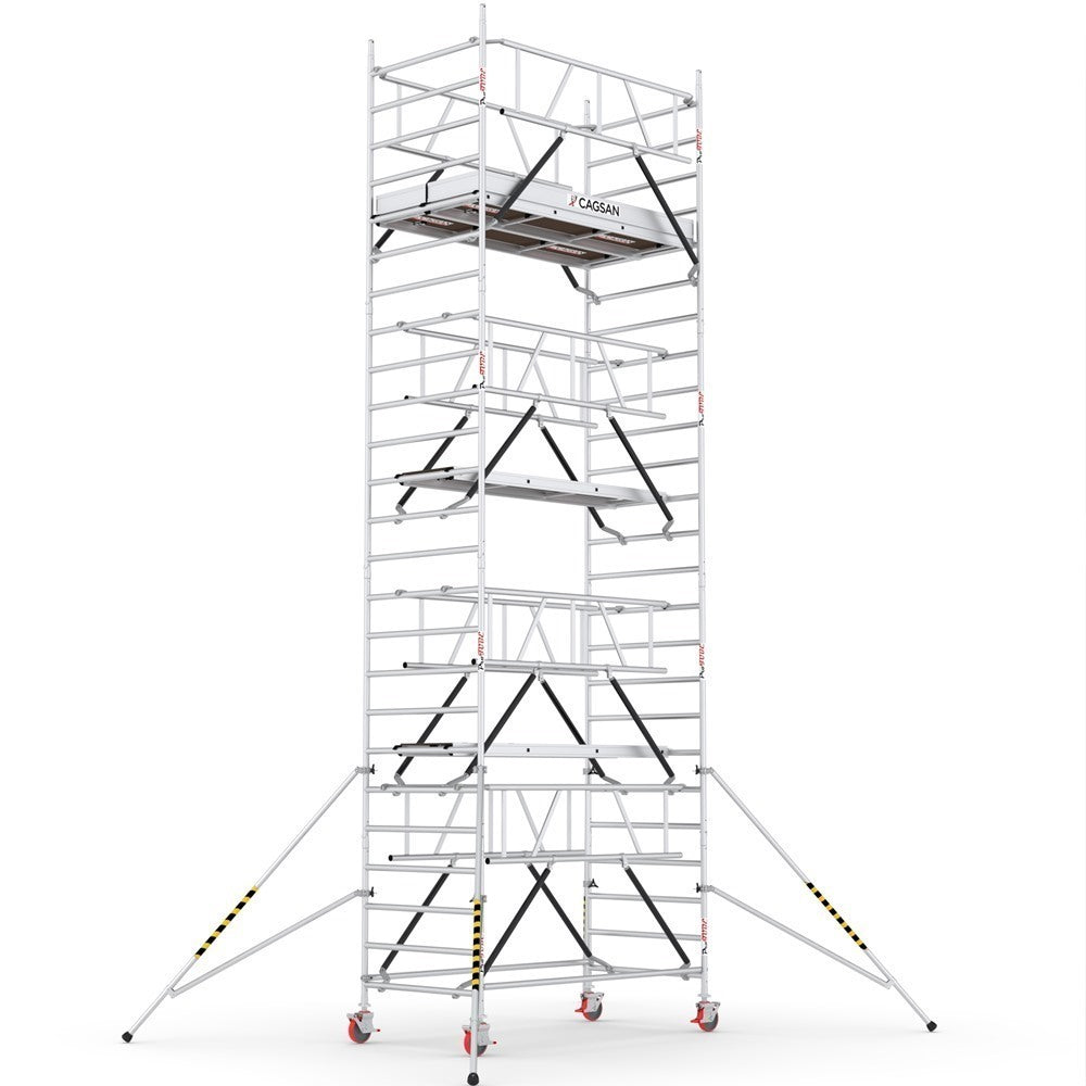 ProTUBE_LN_(240) - PROFESSIONAL ALUMINIUM SCAFFOLDINGS EN 1004  Platform H.   6.5 m. 8.5 m. Working Height  Aluminium Scaffolding