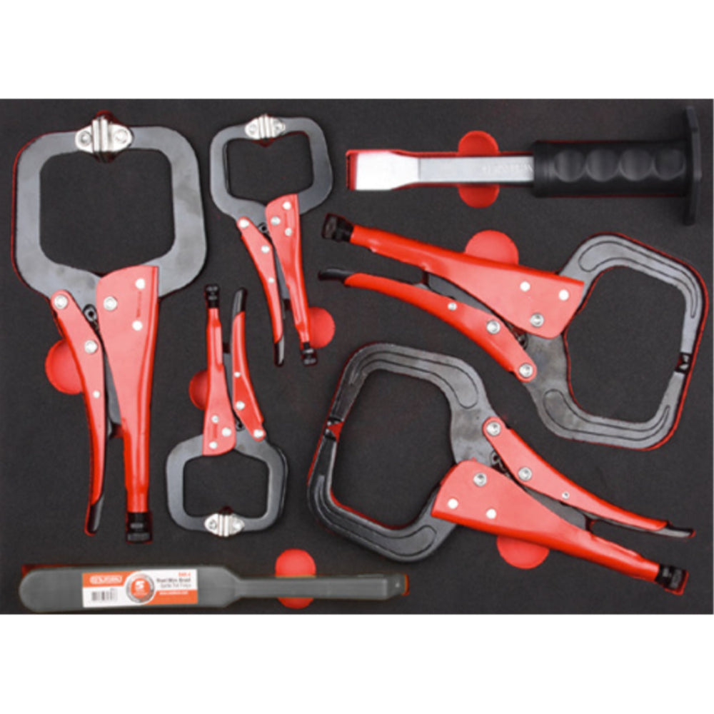 E55-E07  7 Piece Clamp Grip Pliers Set  in EVA