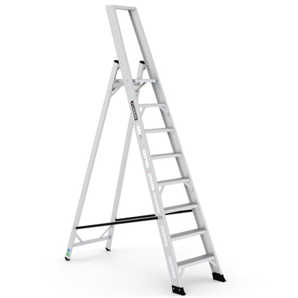 REG7 ALESTA PROFESSIONAL ALUMINIUM STEPLADDERS  STEP   7+1  Alesta Professional Aluminium Stepladder