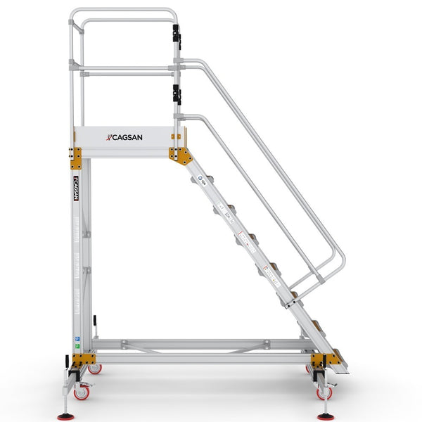 EPL3000 RUTON INDUSTRIAL ALUMINIUM PLATFORMS Platform height 3.00 m.   11+1 Step Aluminum Industrial Platform With Stabilizers