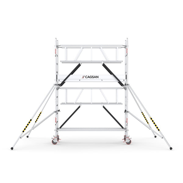 PROTUBE_SN_(240) - PROFESSIONAL ALUMINIUM SCAFFOLDINGS EN 1004  Platform H.  2.3 m.  4.3 m. Working Height  Aluminium Scaffolding