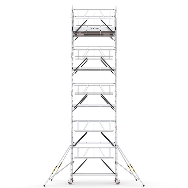 ProTUBE_LN_(240) - PROFESSIONAL ALUMINIUM SCAFFOLDINGS EN 1004   Platform H.   8.6 m.  10.6 m. Working Height  Aluminium Scaffolding