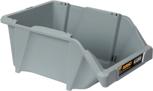 صندوق تخزين بلاستيك مفتوح لون رصاصي رقم 25 مقاس 200×300×130 مم ماركة مانو صناعة تركي
