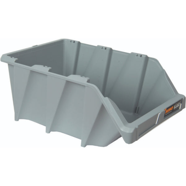 صندوق تخزين بلاستيك مفتوح لون رصاصي رقم 35 مقاس 265×420×177 مم ماركة مانو صناعة تركي