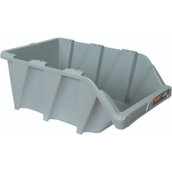 صندوق تخزين بلاستيك مفتوح لون رصاصي رقم 40 مقاس 310×490×195 مم ماركة مانو صناعة تركي