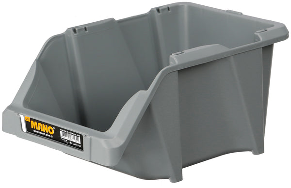 صندوق تخزين بلاستيك مفتوح لون رصاصي رقم 20 مقاس 152×245×122 مم ماركة مانو صناعة تركي
