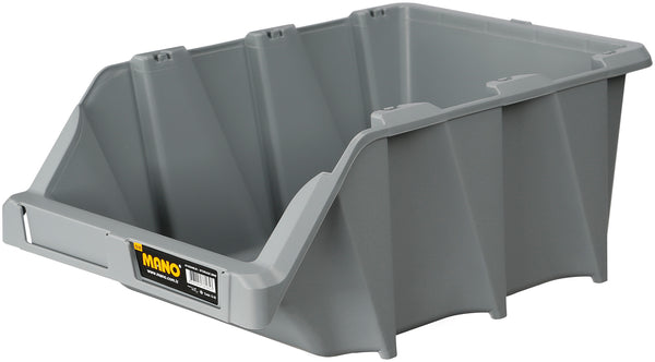 صندوق تخزين بلاستيك مفتوح لون رصاصي رقم 35 مقاس 265×420×177 مم ماركة مانو صناعة تركي