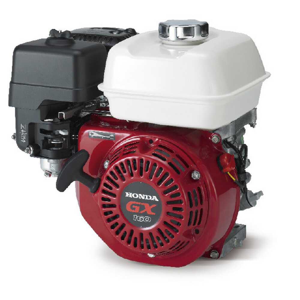 GX 160SH Net Power ( h.p/rpm)  4.8 / 3600 - - سعة المحرك 163 سم 2 - سعة تنك البنزين 3.6 لتر - الوزن الصافي 15 كجم - زيت المحرك 6 لتر - استهالك الوقود 1 لتر