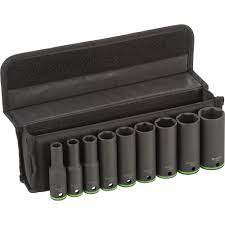 Set of PRO Impact Sockets 1/4  9 Pcs  6-14 mm Deep مجموعه من اللقم التصادميه  1/4 بوصه 9 قطع من 14-6 م عميقه