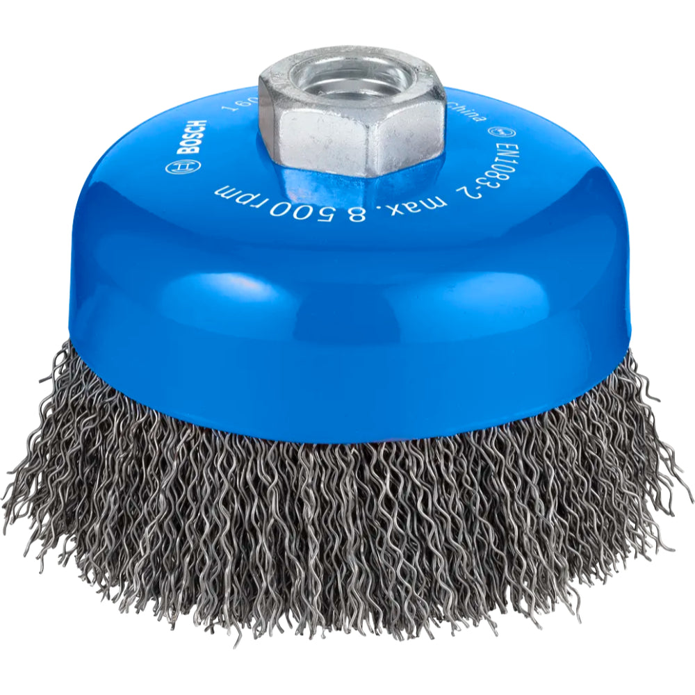 1608614011 PRO M14 Cup Brush 100mm Crimped For Metal فرشه سلك حره 100 مم للحديد