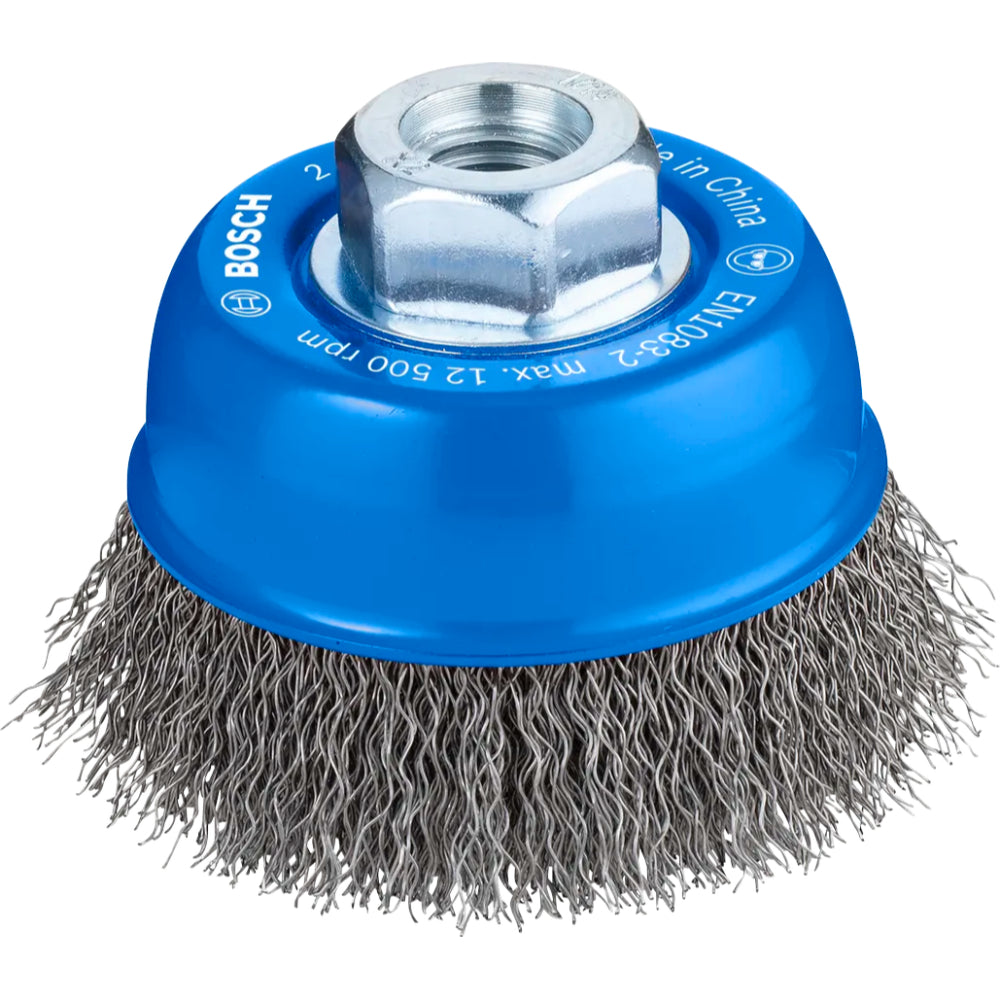 2608622098 PRO M14 Cup Brush 70mm Crimped For Metal فرشه سلك حره 70 مم للحديد