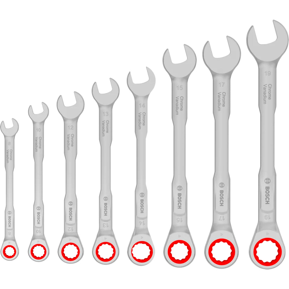 Ratchet Combination Wrench Set  8-19 mm  8-piece