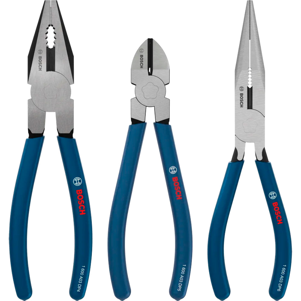 Pliers Set 3-Piece Dipped Non-slip Handles