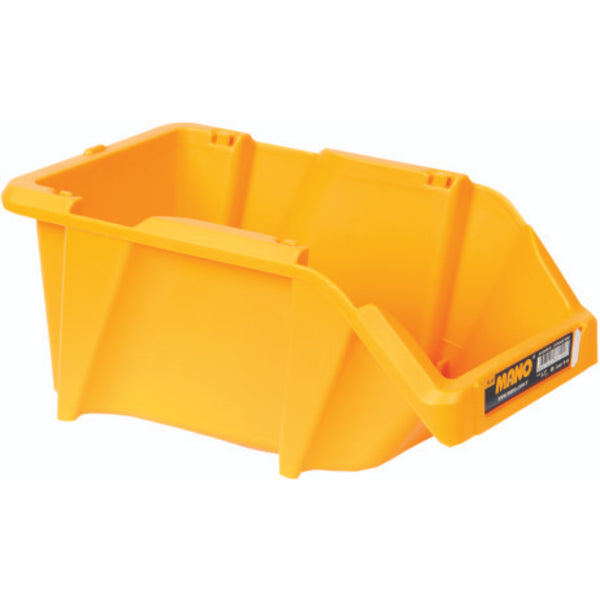 صندوق تخزين بلاستيك مفتوح لون اصفر رقم 10 مقاس 103×165×75 مم ماركة مانو صناعة تركي