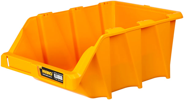 صندوق تخزين بلاستيك مفتوح لون اصفر رقم 35 مقاس 265×420×177 مم ماركة مانو صناعة تركي