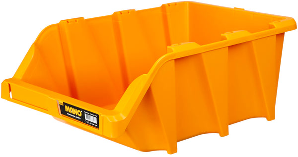 صندوق تخزين بلاستيك مفتوح لون اصفر رقم 40 مقاس 310×490×195 مم ماركة مانو صناعة تركي