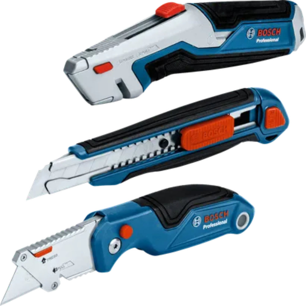 Knife Set 3 Pcs  Snap off + Folding  + Carpet