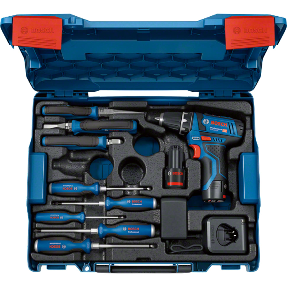 Hand Tools Set 12 Pcs + GSR 12V-15