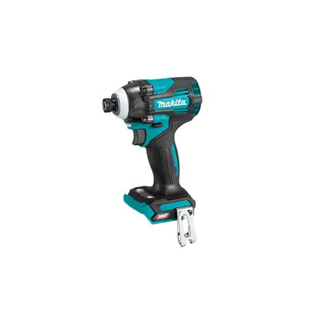 TD004GZ 40V  –Impact Driver‏ شنيور فك وربط ¼بوصة - 22 مم فى الحدٌد –‏ 24 مم فى الخشب - 230 نيوتن.متر-    0 - 3900 ط/د  - 0 - 3900 ل/د  - 1.1 كجم بدون بطارية - 40 فولت - 1 بطارية - شاحن